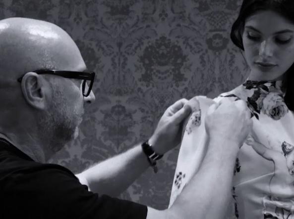 Devotion the film of Dolce and Gabbana . Domenico Dolce at work